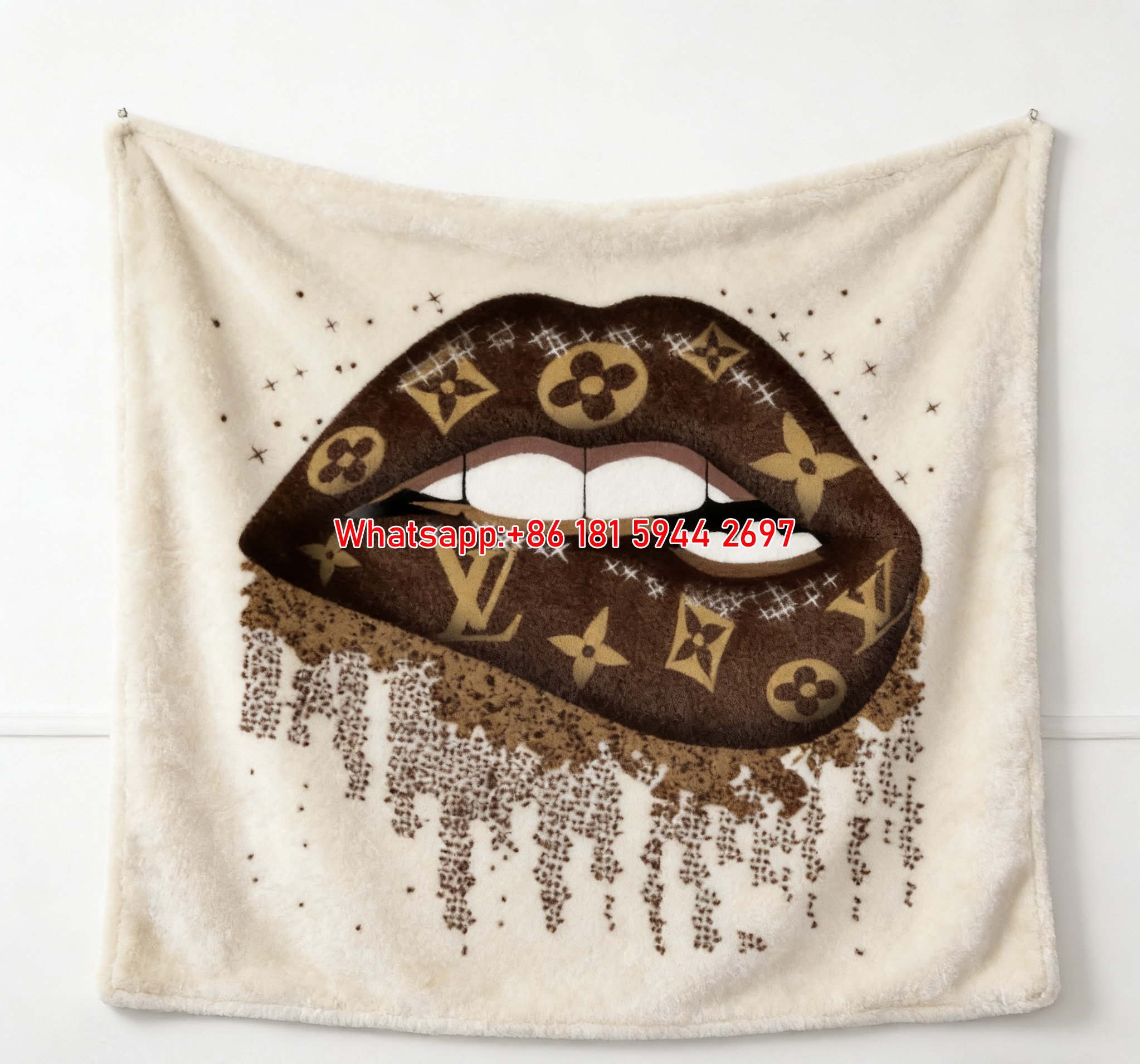 LV Drip Lips Blanket Monogram Drip Throw IMG_3616